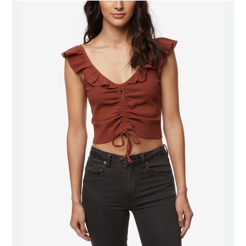 Martie Ruffle Sleeve Crop Top
